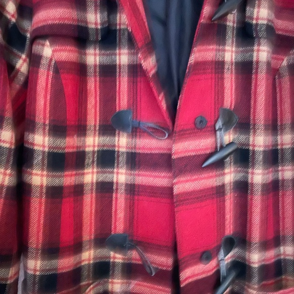 J. Jill Plaid Toggle Coat Jacket Small - Picture 7 of 9
